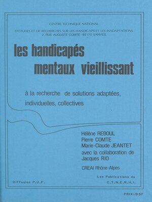 cover image of Les handicapés mentaux vieillissant